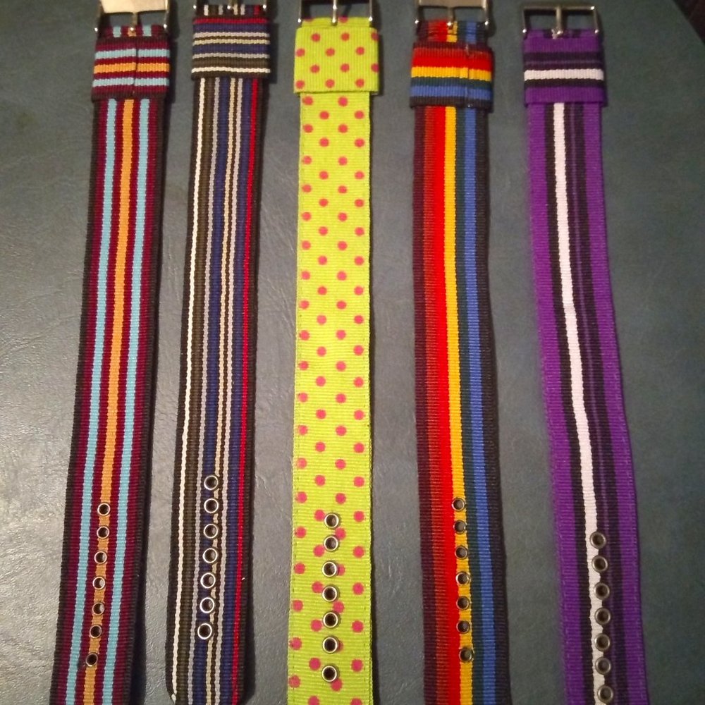 Multicolored Wrist and Watch Bands ( 5 pack set)